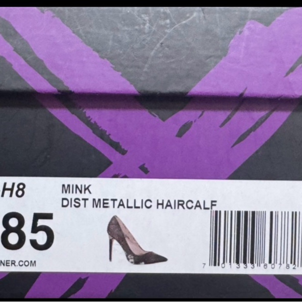 Donald J. Pliner Women's Mink Metallic Haircalf 4” Stilettos - Picture 4 of 5
